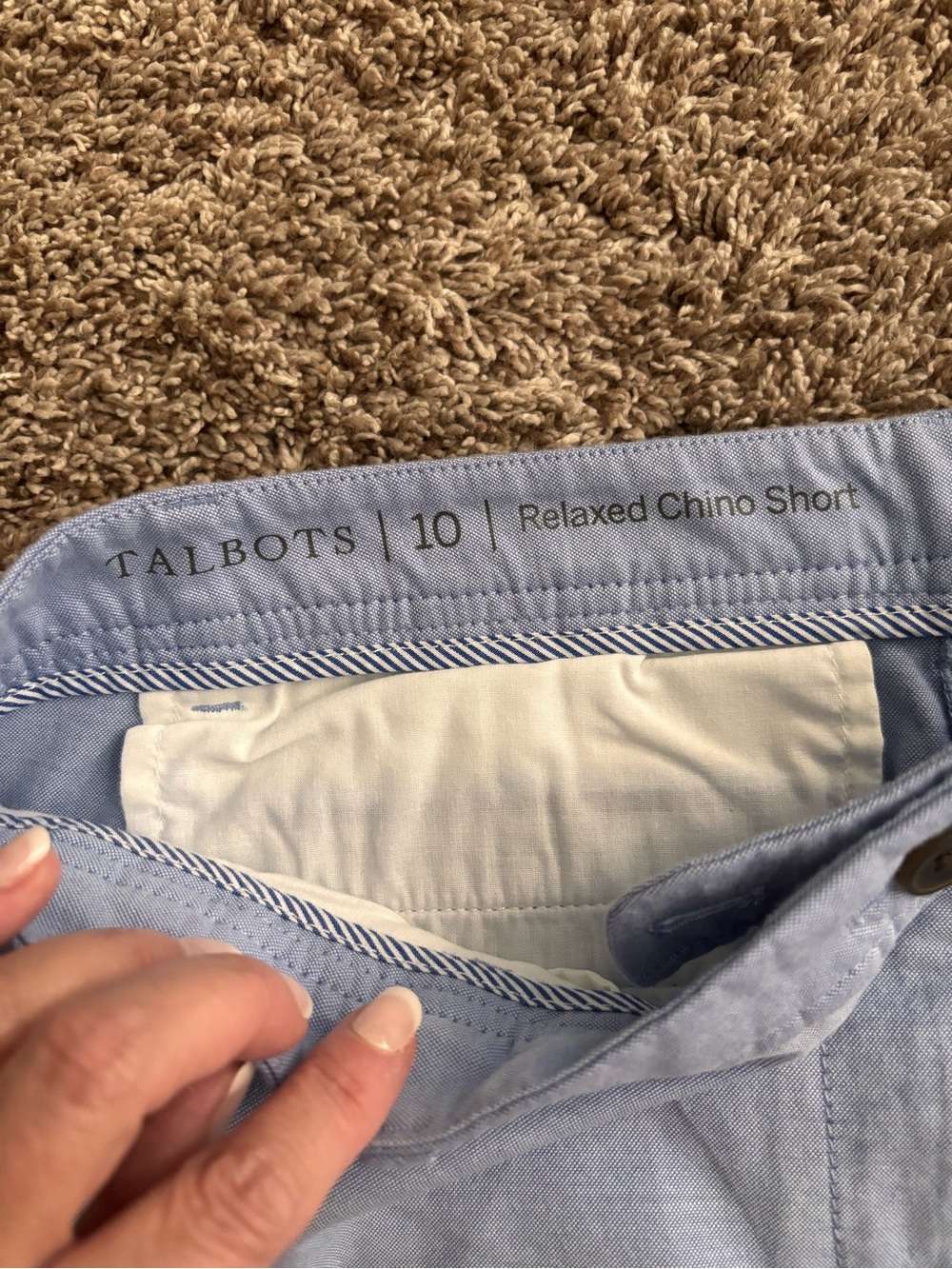 Relaxed Cotton Chino Shorts – NWT – Size 10 – Light Blue - Picture 3 of 8